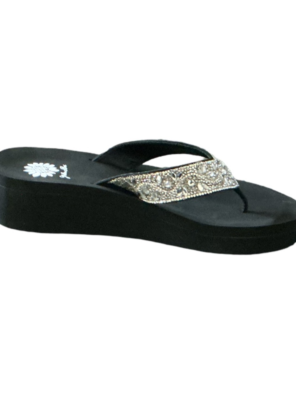 YELLOW BOX ROSANA WEDGE SANDAL COLOR CLEAR MEDIUM WIDTH NEW IN BOX - Picture 3 of 9